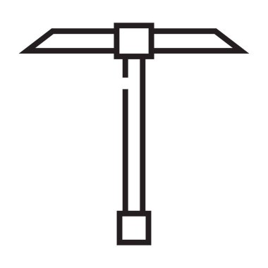 Kirk Madenci ana hatları simgesi beyaz arkaplanda izole edildi