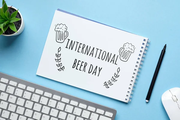 Holiday International Beer Day Drawn Notebook — Photo