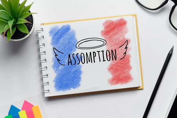 French Holiday Assomption Drawn Notebook — Fotografia de Stock