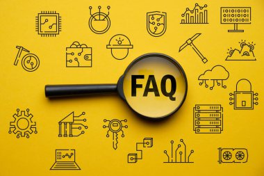 Kripto para madenciliği işindeki soru ve cevap kavramı veya faq.