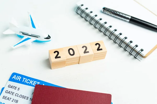 A nyaralás, a turizmus és a légi közlekedés fogalma 2022-ben — Stock Fotó