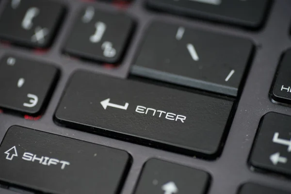 Przycisk ENTER na klawiaturze laptopa — Zdjęcie stockowe