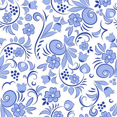 Soyut çiçek elemanları 1 ile güzel seamless modeli