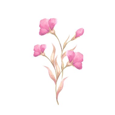 Suluboya arka plan çiçekler 4 ile