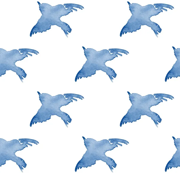 Arka plan basit suluboya kuşlar 3 ile. Seamless modeli