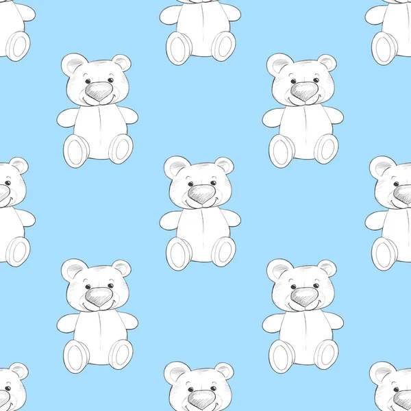 Sevimli teddy. Seamless modeli. Arka plan tasarım 2 için