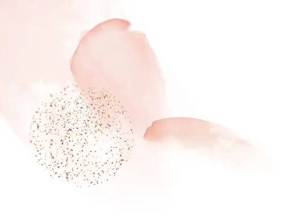 Conteporary blue soyut boyalı arkaplan parlak metalik altın parıltılı