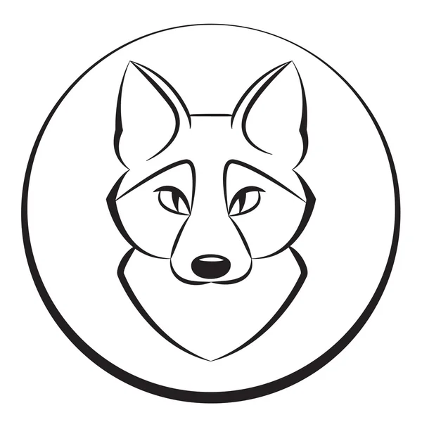 Hayvan başı 4. Vektör çizim. Kurt