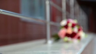 Yumuşak odak düğün buketi