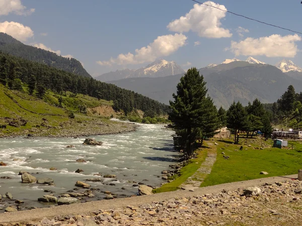 River flowing down the valley — Stock Photo, Image