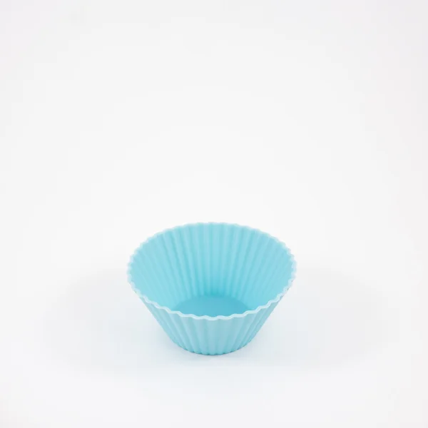 De cup Blauw siliconen bakken voor een cupcakes maken — Stockfoto