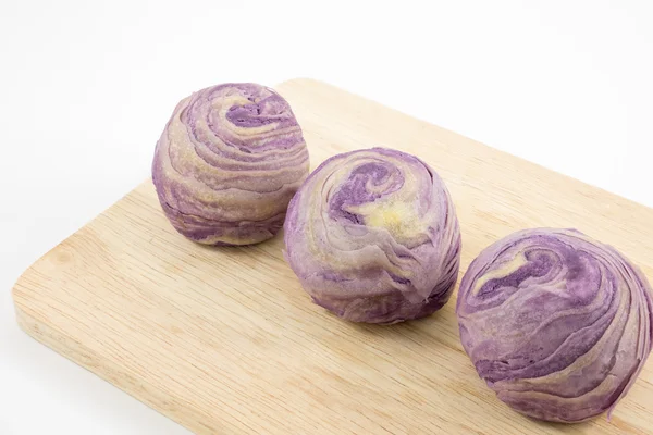 De Taiwanese violet crystal taro taart — Stockfoto