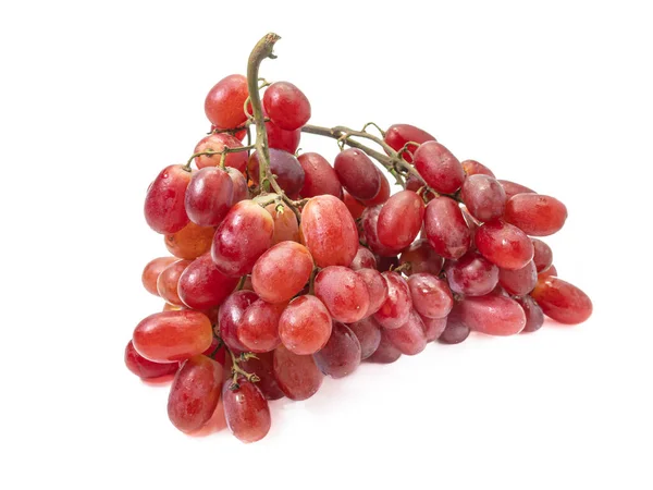 Die Nahaufnahme Von Frischen Roten Trauben Bio Obstnahrung Isoliert Auf — Stockfoto