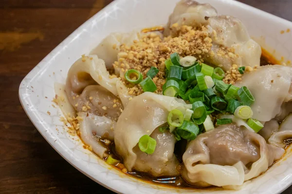 Zblízka Tchajwanské Tradiční Páře Pálivé Páchnoucí Tofu Wontons Kuchyně Starém — Stock fotografie