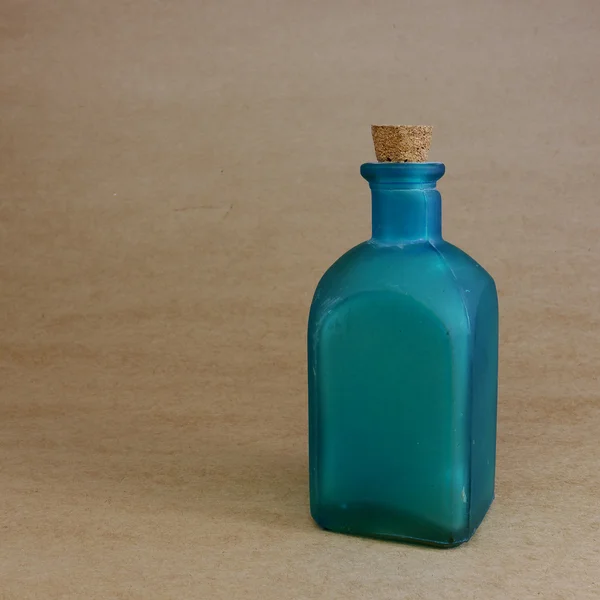 Bottiglia vintage blu verde — Foto Stock