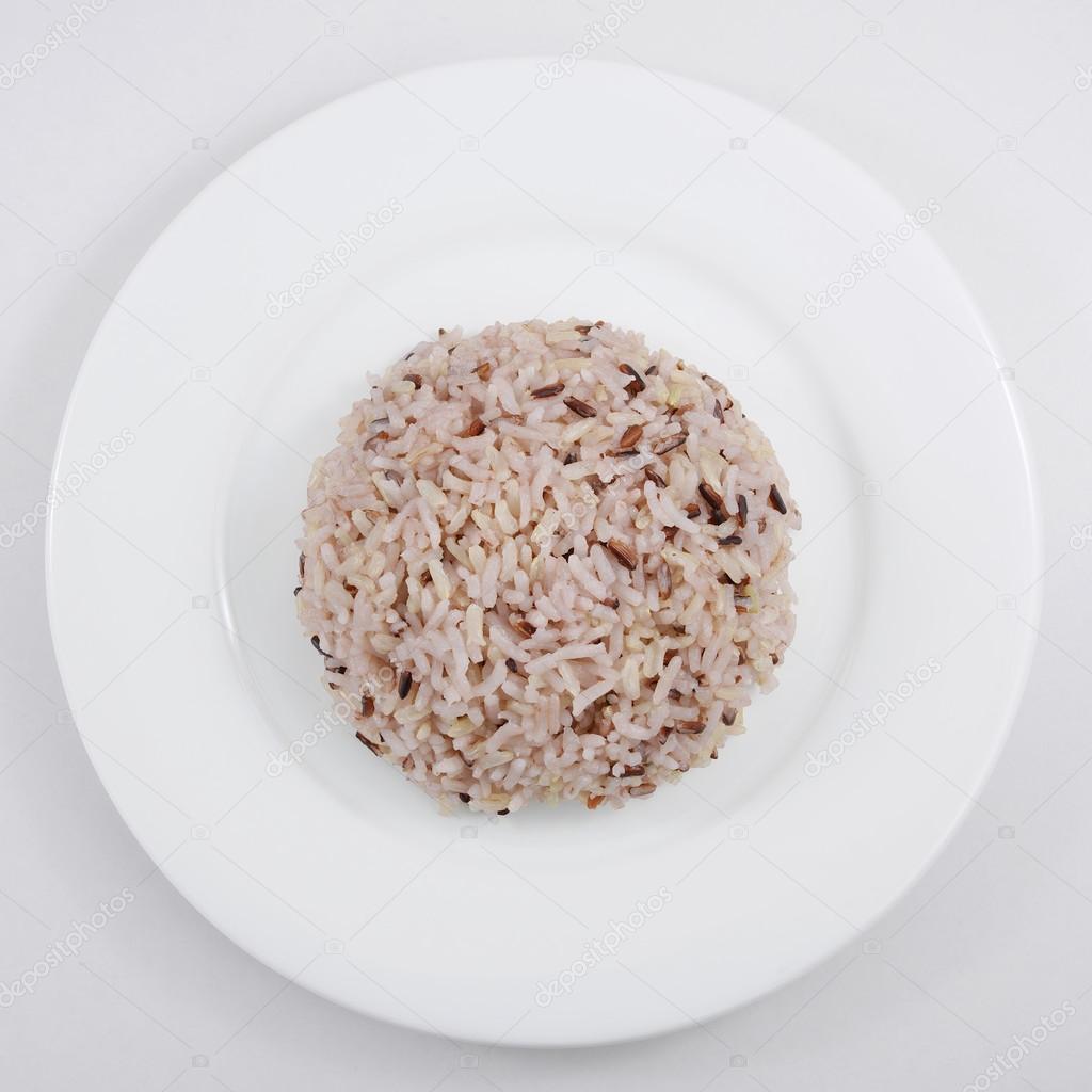 The cooked brown rice