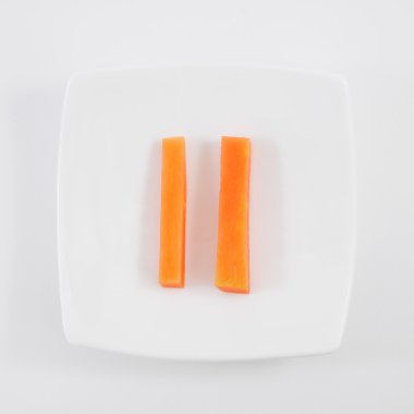 The two fresh orange carrot sticks clipart