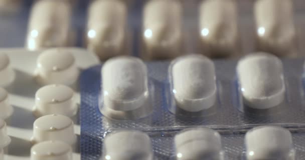 Branco di pillole mediche . — Video Stock