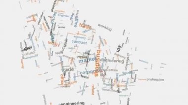 İş kavramı kurumsal şirket kelime bulut tipografi grafik