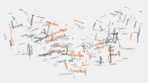 Handshaking-typografické animace pro aplikaci Word Cloud — Stock video