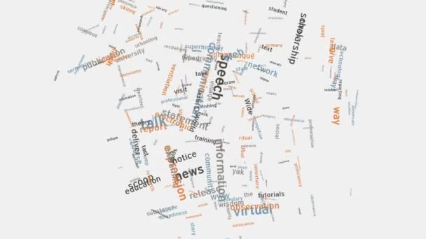 世界全球通信语言语音概念词汇云文字排版 — 图库视频影像