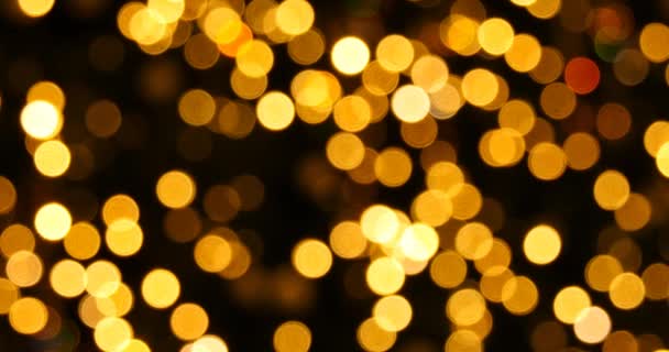 黄色のライト クリスマス背景のボケ味 — ストック動画