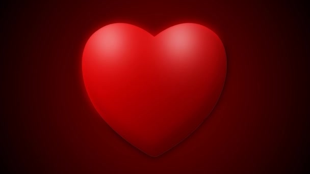 Coeur d'amour battant sur fond blanc 