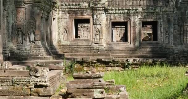 Camboja Angkor Wat templo ruína antiga edifícios Preah Khan — Vídeo de Stock