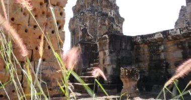 Öncesi Rup Kamboçya Angkor Wat Tapınağı eski harabe binalar kompleksi