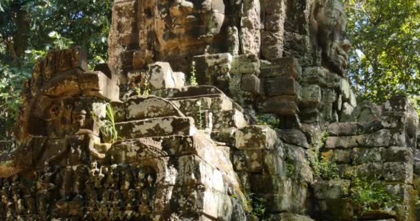 Kamboçya Angkor Wat Tapınağı eski berbat karmaşık Ta Som — Stok video