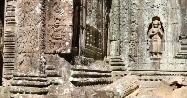 Kamboçya Angkor Wat Tapınağı eski berbat karmaşık Ta Som — Stok video