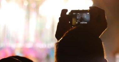 Video alma kişi ve konser sahne Event'de fotoğrafları