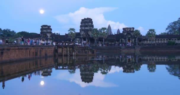 Monumento turístico de Angkor Wat Camboya antiguo templo de la civilización — Vídeo de stock