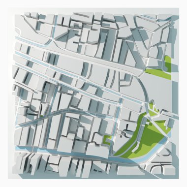 3D basit şehir haritası