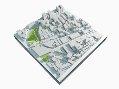 3D basit şehir haritası