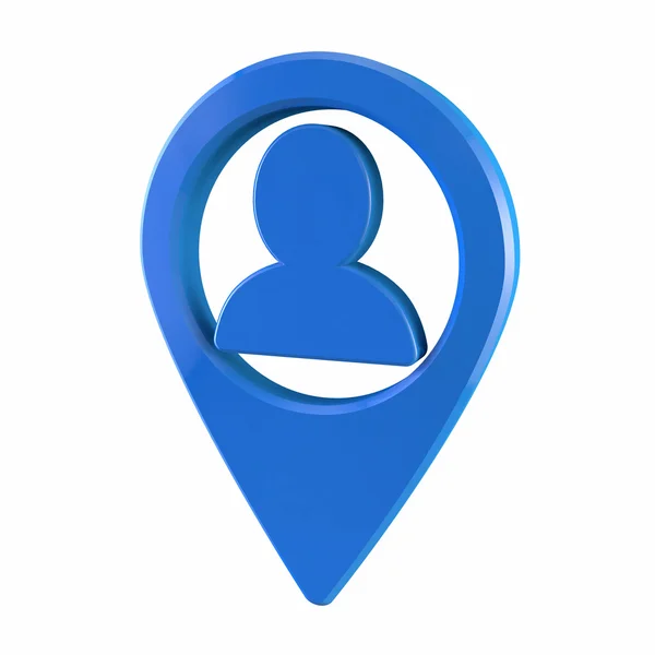 Pin Mapa Azul. Icono de usuario . —  Fotos de Stock