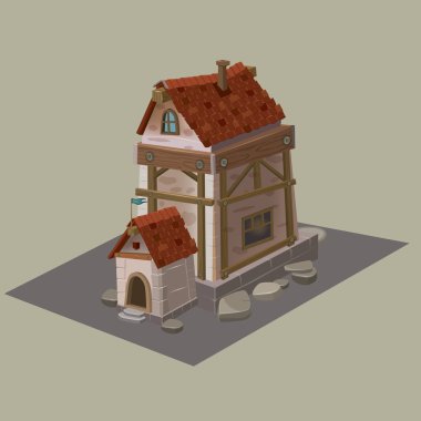 Bilgisayar oyunları, sunak, yapı, inşaat, inşaat, taş, çizgi film, vektör çizim için mimarisi