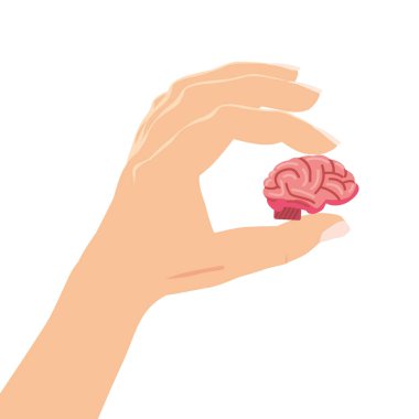 El ele tutuşmak zihinsel sağlığın sembolüdür. Psikoloji ve psikoterapi kavramı. Vektör izole edildi