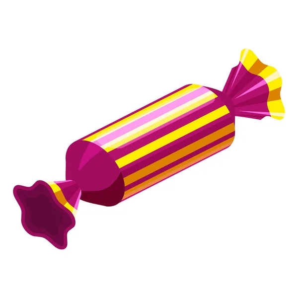 Candy isométrico embrulhado cor de caramelo bonbom festivo. Vetor —  Vetores de Stock