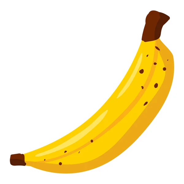 Owoce bananowe, zdrowe odżywianie organiczne w całości. Wektor kreskówka płaski trendy ilustracja ręcznie rysowane izolowane — Wektor stockowy