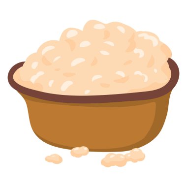 Mavi kasede süzme peynir, sağlıklı beslenme organik ürün. Vektör el çizimi düz moda beyaz arkaplan izole edildi