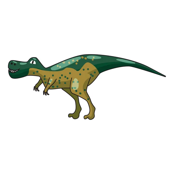 Drôle de tyrannosaure préhistorique rex dinosaure. Ancien style de dessin animé de monstres sauvages reptiles. Vecteur isolé — Image vectorielle