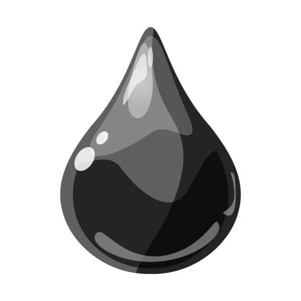 Drop dark shiny glossy colorful game asset. Oil, aqua, jelly, crystal, glass drip, bubble shot elements. Cartoon vector GUI app — Archivo Imágenes Vectoriales