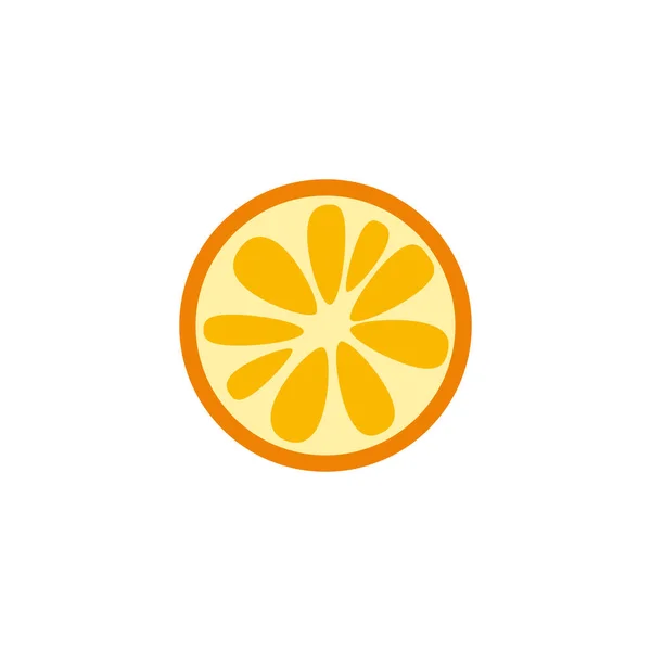 Orangenscheiben Obst frische Zitrusfrüchte. Vektor-Zeichentrickfilm — Stockvektor