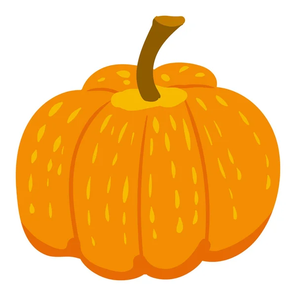 Abóbora laranja, produto natural de nutrição orgânica saudável. Vector doodle cartoon plana ilustração moderna mão desenhada isolado — Vetor de Stock
