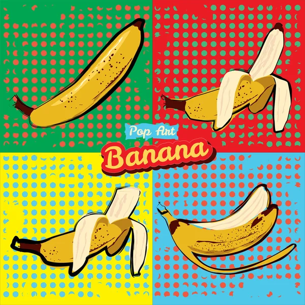 Банановая векторная иллюстрация банановой кожуры с банановым укусом — стоковый вектор