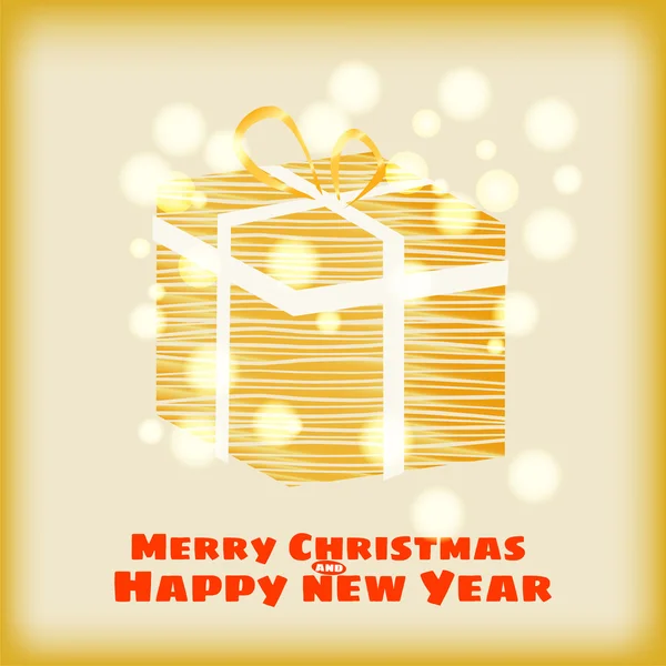 Cajas de regalo, Navidad, Año Nuevo, rayas, círculos, rojo, vector, bandera, ilustración — Vector de stock