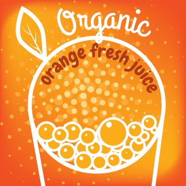 Taze meyve suyu, zevk banner, vektör çizim