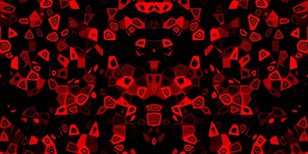 Abstrato Sangue Vermelho Preto Fundo Widescreen Fractal Tridimensional Ilustração Padrão — Fotografia de Stock