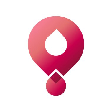 konum simgesi. konum belirleniyor. Vektör illüstrasyonu, gradyan biçim vektör simgesi .